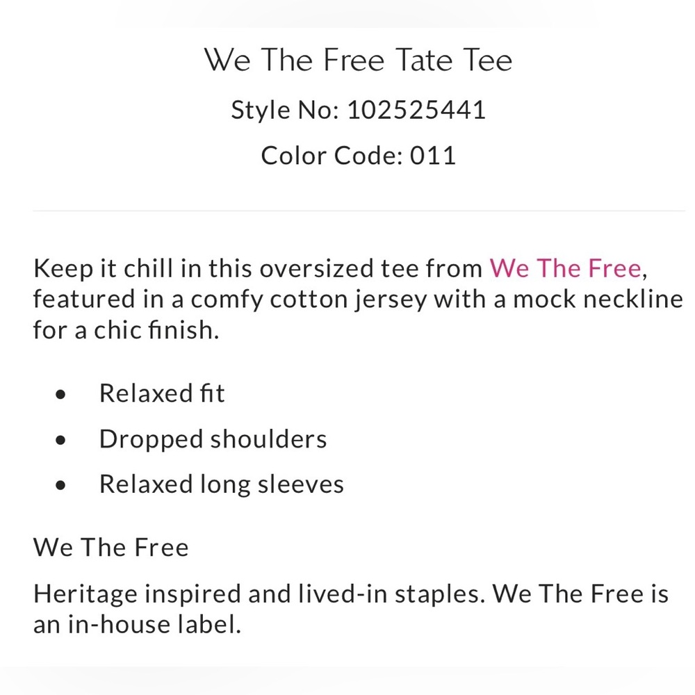 ▪️NWT We The Free Tate Tee - Picture 4 of 10